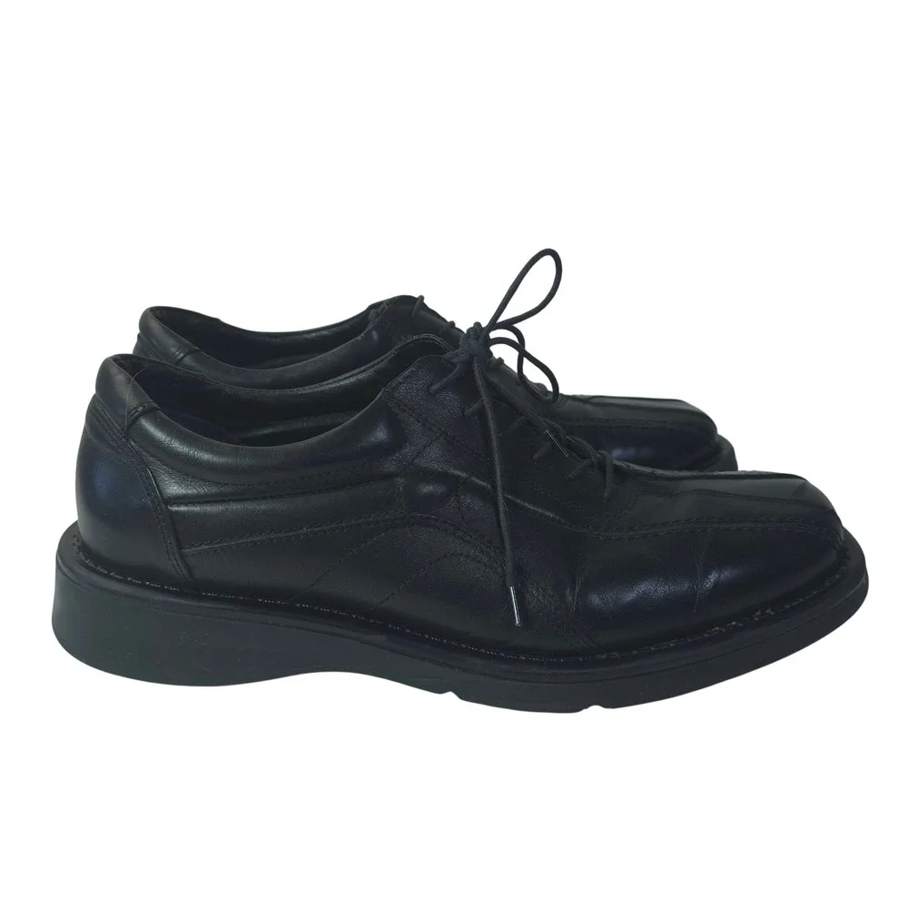 Venturini‎ Italy Black Leather Oxford Shoes Mens 11 M Lace Up Comfort Dress
